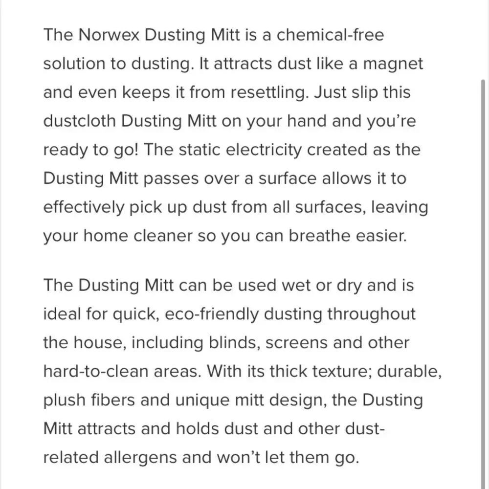 Norwex Dusting Mitt - Picture 4 of 6